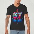 Baseball Bat Hands Drip 67 Six Seven Gen Alpha Slang Meme Men's V-Neck T-Shirt