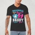 Baseball Or Bows Daddy Loves You Gender Reveal Family Men's V-Neck T-Shirt Baseball Or Bows Daddy Loves You Gender Reveal Family Men's V-Neck T-Shirt