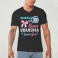 Baseball Or Bows Your Grandma Loves You Gender Reveal Men's V-Neck T-Shirt Baseball Or Bows Your Grandma Loves You Gender Reveal Men's V-Neck T-Shirt