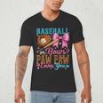 Baseball Or Bows Paw Paw Loves You Gender Reveal Baby Party Men's V-Neck T-Shirt Baseball Or Bows Paw Paw Loves You Gender Reveal Baby Party Men's V-Neck T-Shirt
