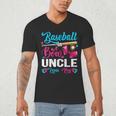 Baseball Or Bows Uncle Loves You Gender Reveal Men's V-Neck T-Shirt Baseball Or Bows Uncle Loves You Gender Reveal Men's V-Neck T-Shirt