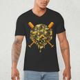 Baseball Camo Boys Ice Cream Youth Baseball Men's V-Neck T-Shirt Baseball Camo Boys Ice Cream Youth Baseball Men's V-Neck T-Shirt