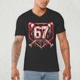 Baseball Candy Cane Drip 6 7 Six Seven Meme Christmas Boys Men's V-Neck T-Shirt Baseball Candy Cane Drip 6 7 Six Seven Meme Christmas Boys Men's V-Neck T-Shirt