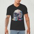 Baseball Catcher Mask Ice Cream Dripping Baseball Boys Men's V-Neck T-Shirt Baseball Catcher Mask Ice Cream Dripping Baseball Boys Men's V-Neck T-Shirt