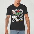 Baseball Dinosaur 100 Days Of School Kids Theme Men's V-Neck T-Shirt