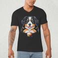 Baseball Dog Men & Women Men's V-Neck T-Shirt