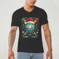 Baseball Drip Boys Youth Santa Christmas Baseball Men's V-Neck T-Shirt