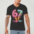 Baseball Drip Ice Cream 67 Men's V-Neck T-Shirt Baseball Drip Ice Cream 67 Men's V-Neck T-Shirt