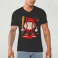 Baseball Drip Ice Cream Apparel Boys Kids Valentines Day Men's V-Neck T-Shirt