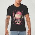 Baseball Drip Ice Cream Breast Cancer Awareness Boys & Girls Men's V-Neck T-Shirt