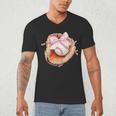 Baseball Drip Ice Cream Coquette Pink Bow Baseball Player Men's V-Neck T-Shirt
