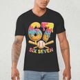 Baseball Drip Ice Cream Number 67 Player Lifestyle Men's V-Neck T-Shirt