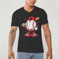 Baseball Drip Icecream Men Boy Valentine Men's V-Neck T-Shirt Baseball Drip Icecream Men Boy Valentine Men's V-Neck T-Shirt