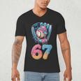 Baseball Drip Number 67 Player 67th Birthday Ice Cream 67 Men's V-Neck T-Shirt Baseball Drip Number 67 Player 67th Birthday Ice Cream 67 Men's V-Neck T-Shirt