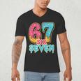Baseball Drip Number 67 Player Trendy 6 7 Meme Men's V-Neck T-Shirt Baseball Drip Number 67 Player Trendy 6 7 Meme Men's V-Neck T-Shirt