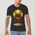 Baseball Dripping Drip Gold Sport Player Coach Baller Men's V-Neck T-Shirt Baseball Dripping Drip Gold Sport Player Coach Baller Men's V-Neck T-Shirt