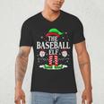 The Baseball Elf Christmas Sport Lovers Xmas Elf Men's V-Neck T-Shirt