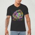 Baseball Glove Ice Cream Mardi Gras Dripping Boys Youth Kids Men's V-Neck T-Shirt Baseball Glove Ice Cream Mardi Gras Dripping Boys Youth Kids Men's V-Neck T-Shirt