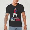 Make Baseball Great Again Donald Trump Baseball Men's V-Neck T-Shirt Make Baseball Great Again Donald Trump Baseball Men's V-Neck T-Shirt