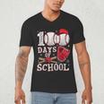 Baseball Happy 100 Days Of School Boy Girl Kid Teacher Men's V-Neck T-Shirt