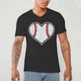 Baseball Heart Love Sport Valentines Day Men Women Boys Kids Men's V-Neck T-Shirt Baseball Heart Love Sport Valentines Day Men Women Boys Kids Men's V-Neck T-Shirt