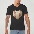 Baseball Heart Shape Valentines Day Love Boys Kids Men Men's V-Neck T-Shirt Baseball Heart Shape Valentines Day Love Boys Kids Men Men's V-Neck T-Shirt