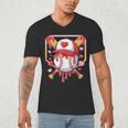 Baseball Heart Valentines Day Baseball Ice Cream Drip Boys Men's V-Neck T-Shirt Baseball Heart Valentines Day Baseball Ice Cream Drip Boys Men's V-Neck T-Shirt