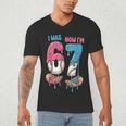 Baseball Ice Cream I Was 6 Now I'm 7 67 Birthday Boy Men's V-Neck T-Shirt Baseball Ice Cream I Was 6 Now I'm 7 67 Birthday Boy Men's V-Neck T-Shirt