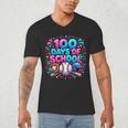 Baseball Ice Cream Drip 100 Days Of School Student Teacher Men's V-Neck T-Shirt