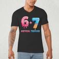 Baseball Ice Cream Drip 67 Official Teenager 13th Birthday Men's V-Neck T-Shirt Baseball Ice Cream Drip 67 Official Teenager 13th Birthday Men's V-Neck T-Shirt