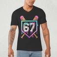 Baseball Ice Cream Drip 67 Player Dabbing Six Seven Boys Men's V-Neck T-Shirt Baseball Ice Cream Drip 67 Player Dabbing Six Seven Boys Men's V-Neck T-Shirt