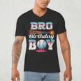 Baseball Ice Cream Drip Bro Of The Birthday Boy Men's V-Neck T-Shirt Baseball Ice Cream Drip Bro Of The Birthday Boy Men's V-Neck T-Shirt