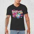 Baseball Ice Cream Drip Coquette Women Girls Mom Mama Men's V-Neck T-Shirt Baseball Ice Cream Drip Coquette Women Girls Mom Mama Men's V-Neck T-Shirt