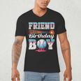 Baseball Ice Cream Drip Friend Of The Birthday Boy Men's V-Neck T-Shirt Baseball Ice Cream Drip Friend Of The Birthday Boy Men's V-Neck T-Shirt