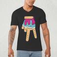 Baseball Ice Cream Drip Home Plate Glove Respect Drip 2 Side Men's V-Neck T-Shirt Baseball Ice Cream Drip Home Plate Glove Respect Drip 2 Side Men's V-Neck T-Shirt