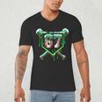 Baseball Ice Cream Drip Number 67 Six Seven Meme Christmas Men's V-Neck T-Shirt Baseball Ice Cream Drip Number 67 Six Seven Meme Christmas Men's V-Neck T-Shirt
