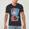 Baseball Ice Cream Drip Six Seven Gen Alpha Slang Meme 67 Men's V-Neck T-Shirt