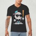 Baseball Ice Cream Drip Sports Boys Kids Youth Men Men's V-Neck T-Shirt Baseball Ice Cream Drip Sports Boys Kids Youth Men Men's V-Neck T-Shirt