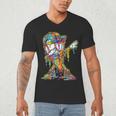 Baseball Ice Cream Dripping Dabbing Baseball Drip Men's V-Neck T-Shirt Baseball Ice Cream Dripping Dabbing Baseball Drip Men's V-Neck T-Shirt