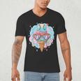 Baseball Ice Cream Heart Sunglasses Youth Boys Valentine Men's V-Neck T-Shirt