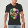 Baseball Ice Cream Respect The Drip Mardi Gras Carnival Boys Men's V-Neck T-Shirt