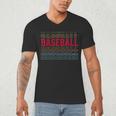 Baseball Layered Text Team Player Coach Youth Men's V-Neck T-Shirt Baseball Layered Text Team Player Coach Youth Men's V-Neck T-Shirt