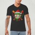 Baseball Lifestyle Apparel Youth Christmas Baseball Drip Men's V-Neck T-Shirt Baseball Lifestyle Apparel Youth Christmas Baseball Drip Men's V-Neck T-Shirt