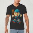 Baseball Lifestyle Youth Baseball Drip Icecream Men's V-Neck T-Shirt