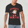 Baseball Mama Sports Mom Baseball Valentine Drip Girls Women Men's V-Neck T-Shirt Baseball Mama Sports Mom Baseball Valentine Drip Girls Women Men's V-Neck T-Shirt