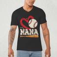 Baseball Nana Baseball Heart Family Matching Men's V-Neck T-Shirt Baseball Nana Baseball Heart Family Matching Men's V-Neck T-Shirt