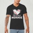 Baseball Nonnie Baseball Heart Men's V-Neck T-Shirt Baseball Nonnie Baseball Heart Men's V-Neck T-Shirt