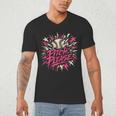 Baseball Phrase With Stars Men's V-Neck T-Shirt Baseball Phrase With Stars Men's V-Neck T-Shirt