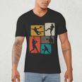 Baseball Player Collage Men Kids Coach Youth Boys Men's V-Neck T-Shirt