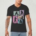 Baseball Player Collage Women Kids Coach Youth Girl Men's V-Neck T-Shirt Baseball Player Collage Women Kids Coach Youth Girl Men's V-Neck T-Shirt
